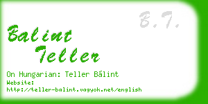 balint teller business card