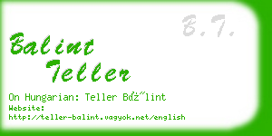 balint teller business card